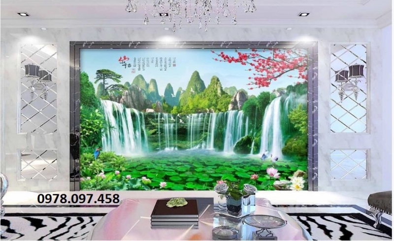 Tranh gạch 3D phòng khách