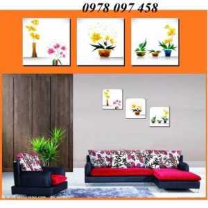 Bộ tranh gạch 3D trang trí phòng khách