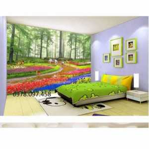 Gạch tranh trang trí phòng ngủ hiện đại