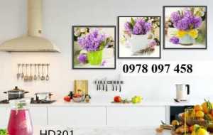 Bộ tranh gạch 3D ốp bếp