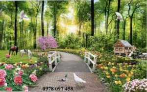 Bức tranh thiên nhiên giao hòa trang trí phòng