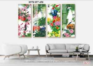 Bức tranh tứ quý ốp tường