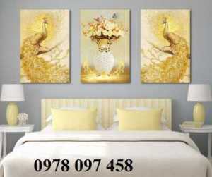 Bộ tranh gạch 3D trang trí phòng ngủ