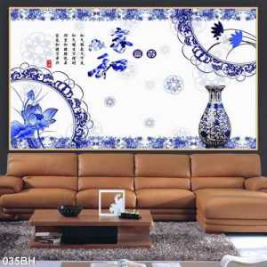 Gạch tranh 3D lọ gốm