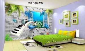 Gạch tranh 3D phòng ngủ