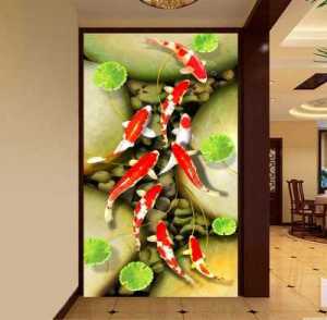 Gạch tranh phòng khách