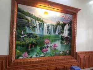 Gạch tranh phòng khách